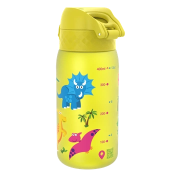 ION8® - Bidon do szkoły dla dzieci, Dinosaur, 400ml, efekt oszronienia