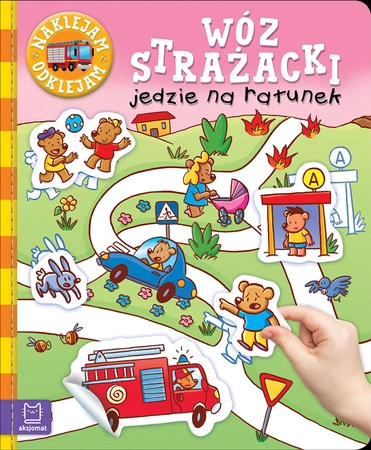 Wóz strażacki jedzie na ratunek naklejam odklejam