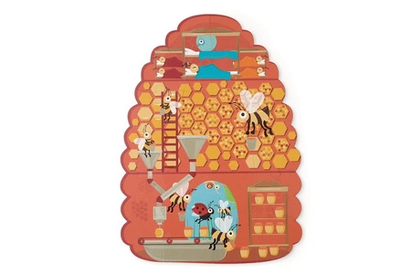 Scratch, Dwustronne Puzzle XL (2 x 20 elem) Pszczoły i Ul
