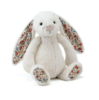 JellyCat - Króliczek Kwieciste Uszy Kremowy 18 cm