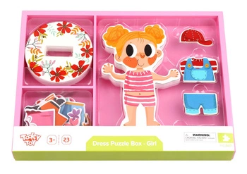 TOOKY TOY Stylizacja Laleczki Magnetyczne Ubranka + Figurka Do Ubierania