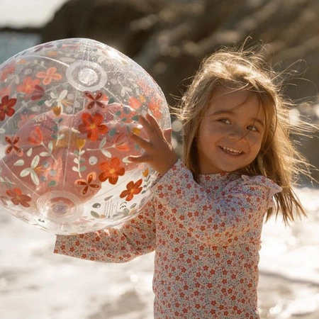 Little Dutch Piłka plażowa 3D Pink Flowers