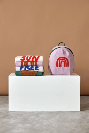 Lassig Bluza z bawełny organicznej GOTS Little Gang Rainbow lilac 4-6 lat