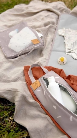 Lassig Casual Label Organizer podróżny z matą do przewijania Blocks taupe