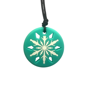 Gryzak terapeutyczny, płatek śniegu, turkusowy, Jellystone Designs