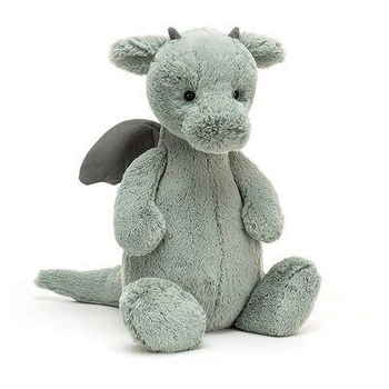 JellyCat - Smok Miętowo-Szary 50 cm