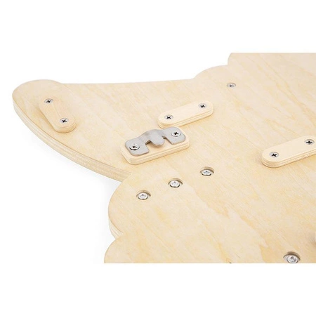 Janod Duża drewniana tablica manipulacyjna 14 aktywności Krokodyl Tropik 18m+