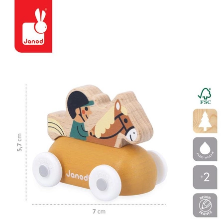 Janod Pojazd Jeździec konny Biała Dolina Cross Roads 12m+