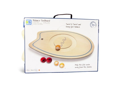 BS Toys, drewniana deska balansująca z kulkami XL (48 cm)