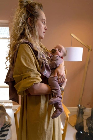 Lodger dwuczęściowa piżamka bawełniana wrzosowa Ciumbelle Rose r. 74