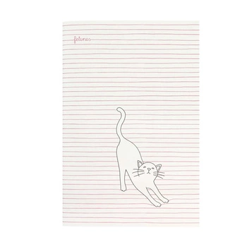Średni Zeszyt - Felines - Koty - Stay Pawsitive (Pink)