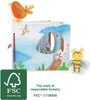Drewniana książka dla dzieci z figurkami Ptaszek i pszczoła 11217-Small Foot Design, zabawki edukacyjne