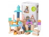 Drewniane klocki 100 szt wiaderko + sorter Ecotoys
