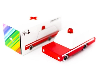 Candylab Samochód Drewniany Ambulans