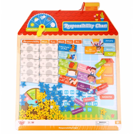 TOOKY TOY Drewniana Tabela Odpowiedzialności Zachowania Kalendarz