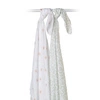 Lulujo Boho Kocyk Muślinowy Daisies / Greenery 2szt.