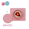 EZPZ Silikonowa miseczka z podkładką 2w1 Mini Bowl + pokrywka GRATIS pastelowy róż