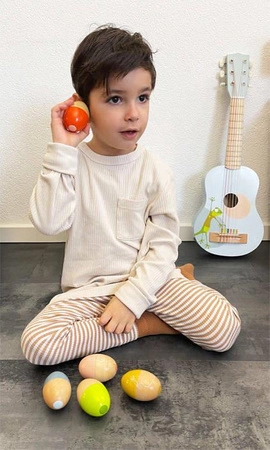 Marakas - drewniane jajka „Groovy Beats”12252-Small Foot, instrumenty dla dzieci