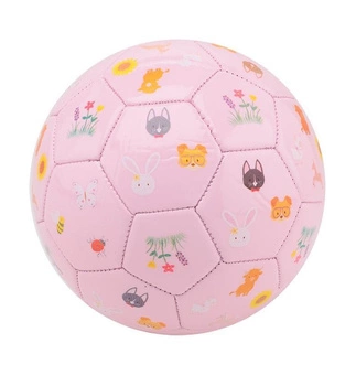 Piłka z imitacji skóry Safari pink Happy Word