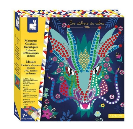 Zestaw kreatywny Mozaika Fantastyczne stworzenia 7+, Janod