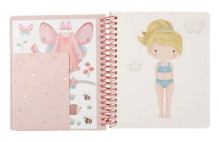 Little Dutch Zeszyt z naklejkami ubieranka Rosa & friends 125414