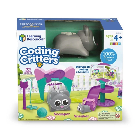 Coding Critters Scamper, Sneaker, Robot do nauki programowania dla dzieci, Kotek