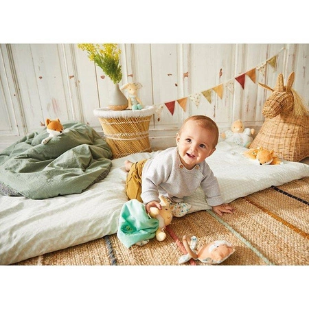 Kaloo Komforter trójkątny Zajączek Justin 20 cm w pudełku kolekcja Fripons