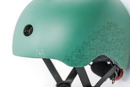 SCOOTANDRIDE Kask z odblaskami XXS-S dla dzieci 1-5 lat Forest Owl