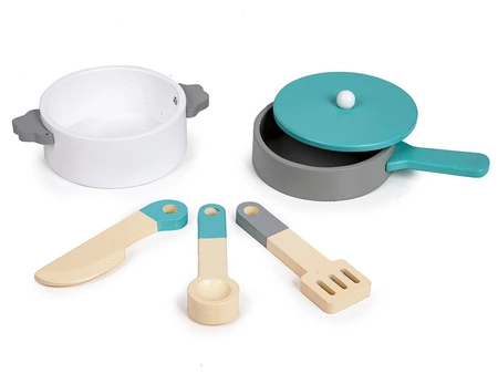 Ogromna biała drewniana kuchnia dla dzieci Ecotoys