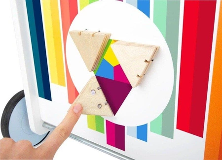 Drewniany chodzik dla dzieci Tęczowy słonik 11607-Small Foot Design, zabawki edukacyjne dla dzieci