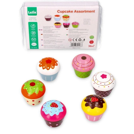 Drewniany zestaw babeczek