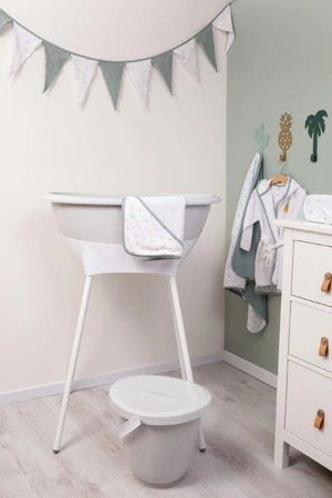 Zestaw kąpielowy 8 elem.LUMA Light Grey