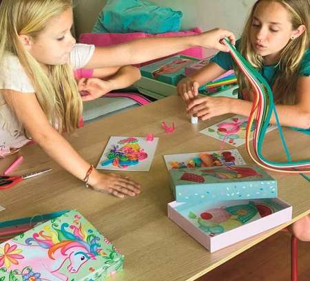 Box Candiy, zestaw artystyczny do quillingu Jednorożec