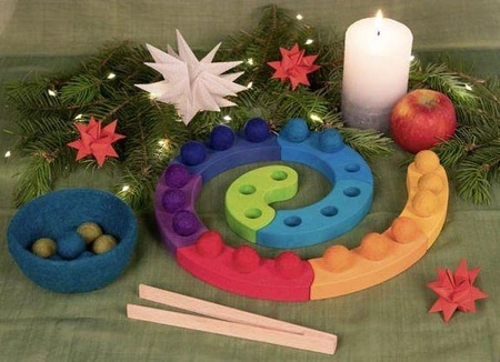 Układanka drewniana Sortowanie kolorów Spirala Goki 58354