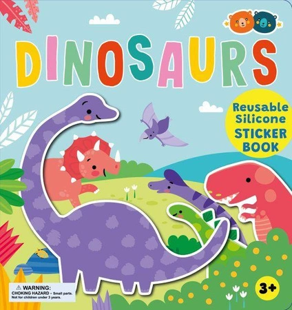 Naklejki silikonowe z książeczką dinozaury