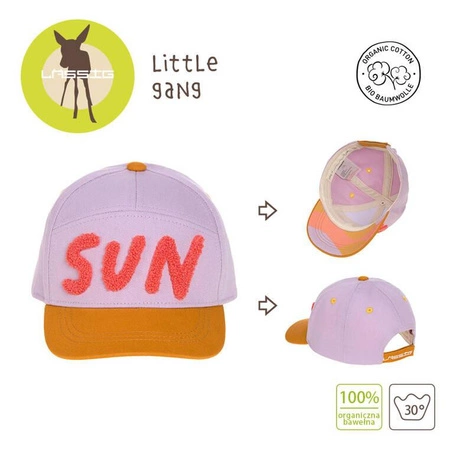 Czapka z daszkiem dziecięca Little Gang Sun gold/lilac 1-2 lata