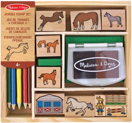 Stempelki dla dzieci konie pieczątki z kredkami 12410-MD Melissa & Doug