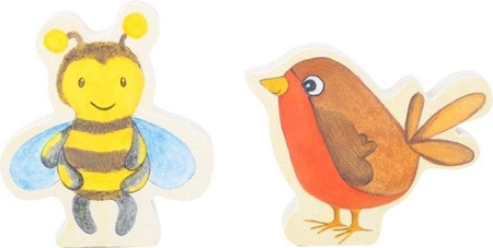 Drewniana książka dla dzieci z figurkami Ptaszek i pszczoła 11217-Small Foot Design, zabawki edukacyjne