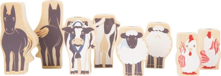 Kolekcja 4 gier planszowych 4 Friends 12228-Small Foot, drewniane gry planszowe