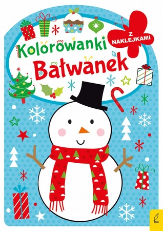 Bałwanek. Kolorowanka z wykrojnikiem