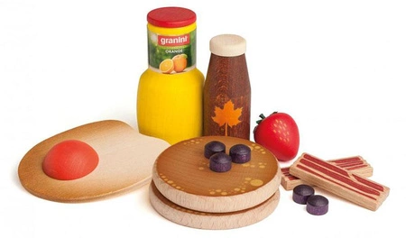 Amerykańskie śniadanie zestaw do zabawy w gotowanie 13 elementów Erzi 28150