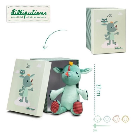 LILLIPUTIENS Przytulanka w ozdobnym pudełku Smok Joe Eco 3m+