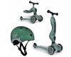 Zestaw Kask + SCOOTANDRIDE Highwaykick 1 2w1 Jeździk i hulajnoga 1-5 lat Forest