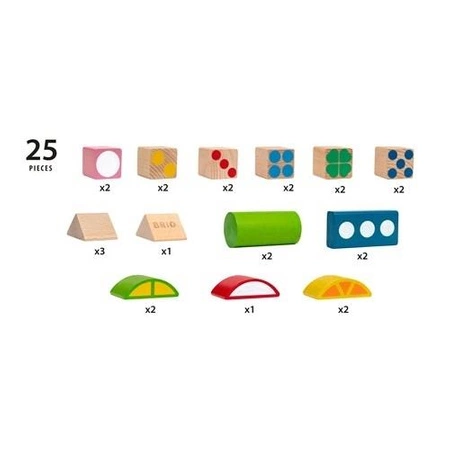 BRIO Kolorowe Drewniane Klocki 25szt