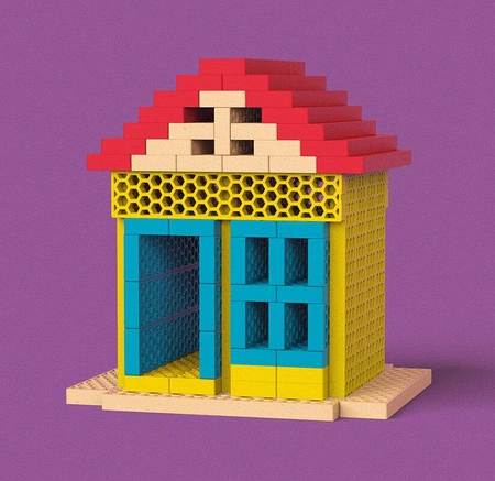 Kreatywne klocki konstrukcyjne kolorowy Fun Box Bioblo 200 elementów