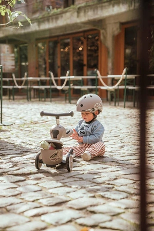 SCOOTANDRIDE Highwaykick 1 Lifestyle 2w1 Jeździk i hulajnoga z zamykanym schowkiem 1-5 lat Brown Lines