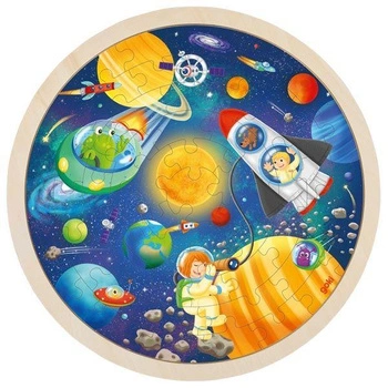 Okrągłe puzzle Kosmos 57365- Goki, puzzle drewniane