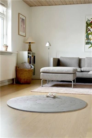 Baby Dan – Mata piankowa do zabawy - okrągła, szara