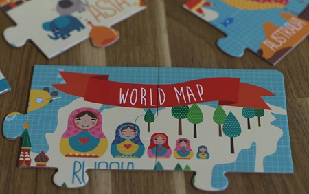 Puzzle XL Apli Kids - Mapa świata 3+