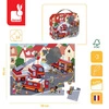 Puzzle w walizce Strażacy 24 elementy 3+ Made in France, Janod